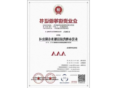 企业资信等级证书